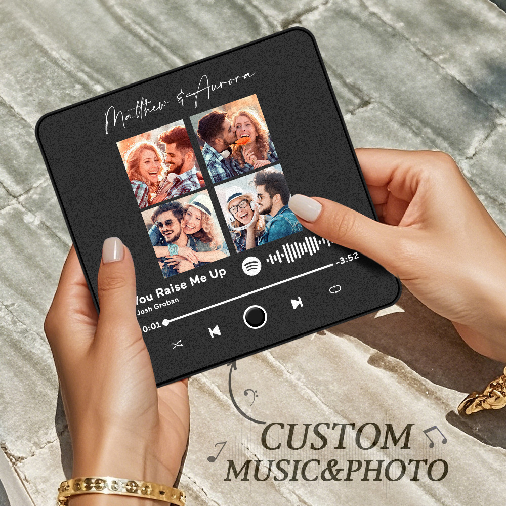 Personalized Music Fridge Magnet with Custom Name Unique Gift for Couples