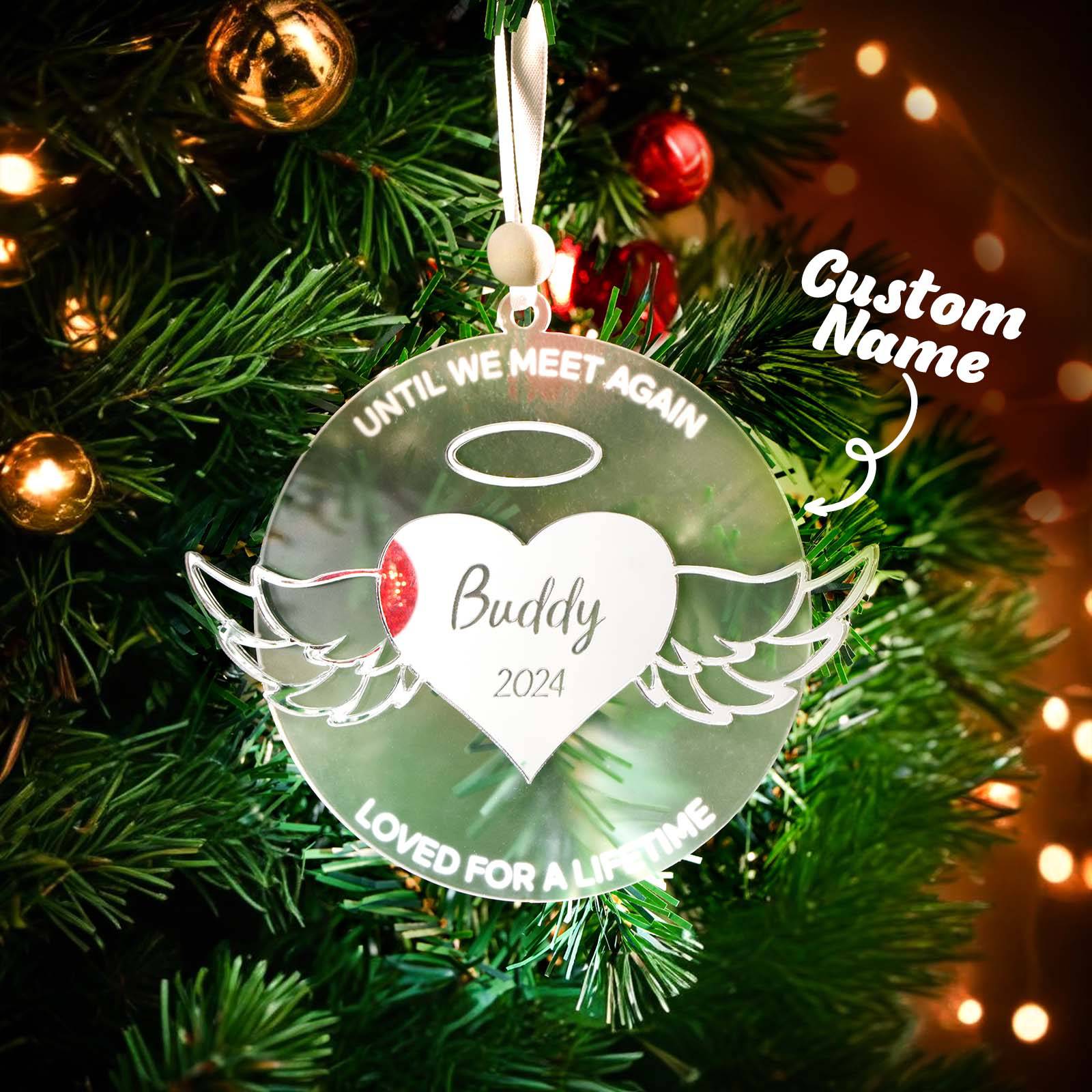 Personalized Wing Ornament Memorial Christmas Ornament Meaningful Christmas Gifts - 