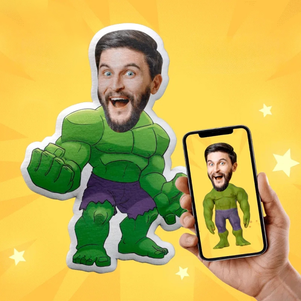 Body Pillow My Face Doll Custom Dolls Hulk Photo Pillow MiniMe Doll AR View Gift For Boyfriend
