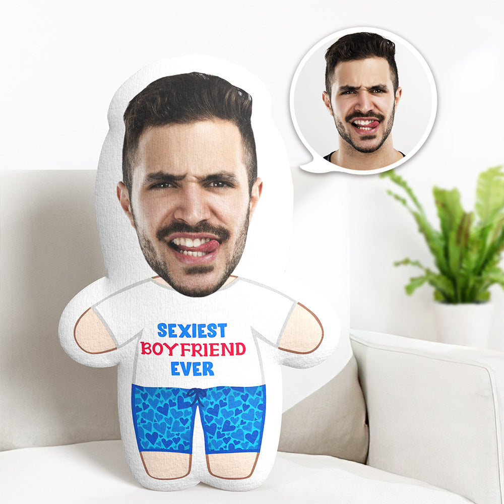 Custom Pillow Face Body Pillow Sexiest Boyfriend Ever Minime Pillow Personalized Doll Couple Gifts - 