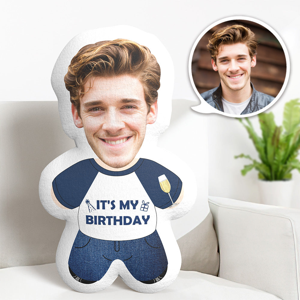 Custom Pillow Face Body Pillow It's My Birthday Pillow Birthday Minime Pillow - 