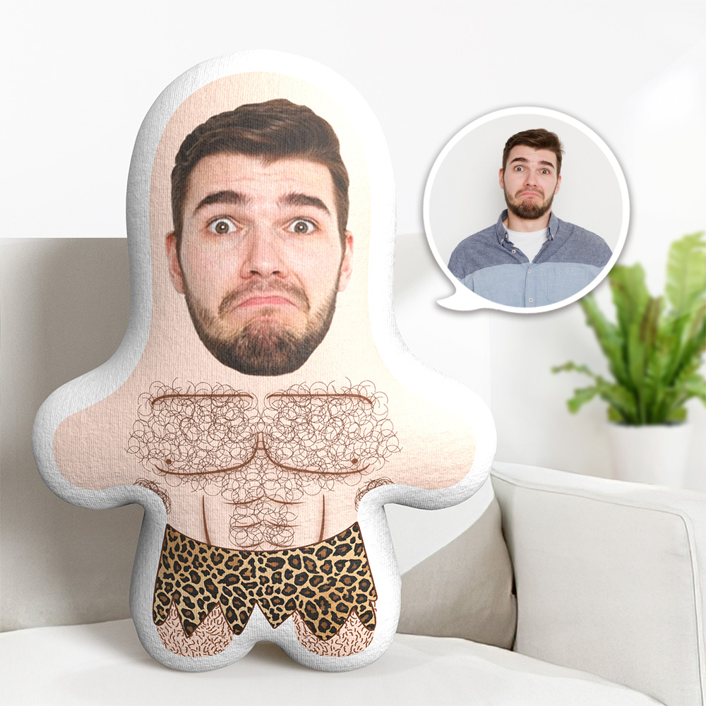 Custom Photo Face Pillow Caveman Face Pillow Funny - 