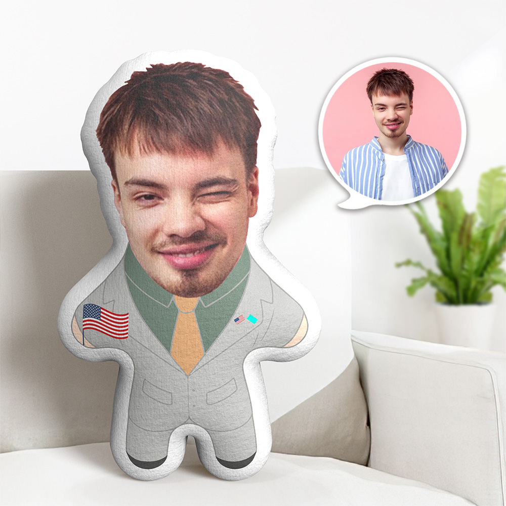 Personalized Photo Minime Pillow Borat Face Pillow - 