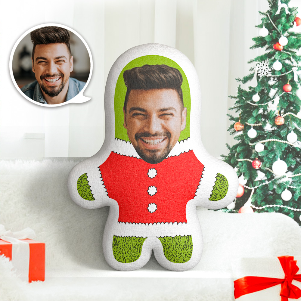 Custom Face Photo Pillow Christmas MiniMe Pillow Gifts for Boyfriend - 