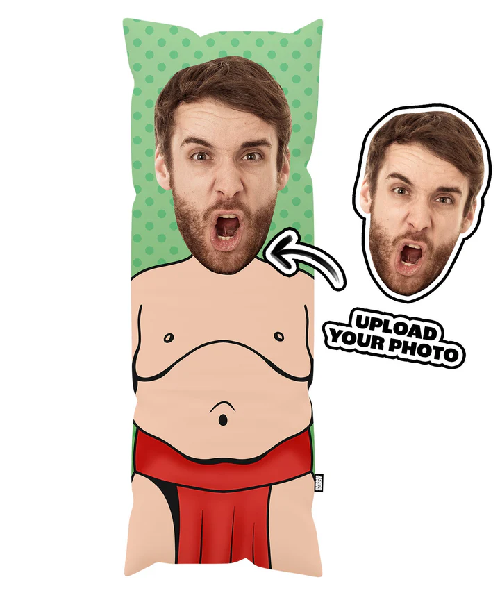 Custom Cuddle Body Pillow Sexy Funny Man - 