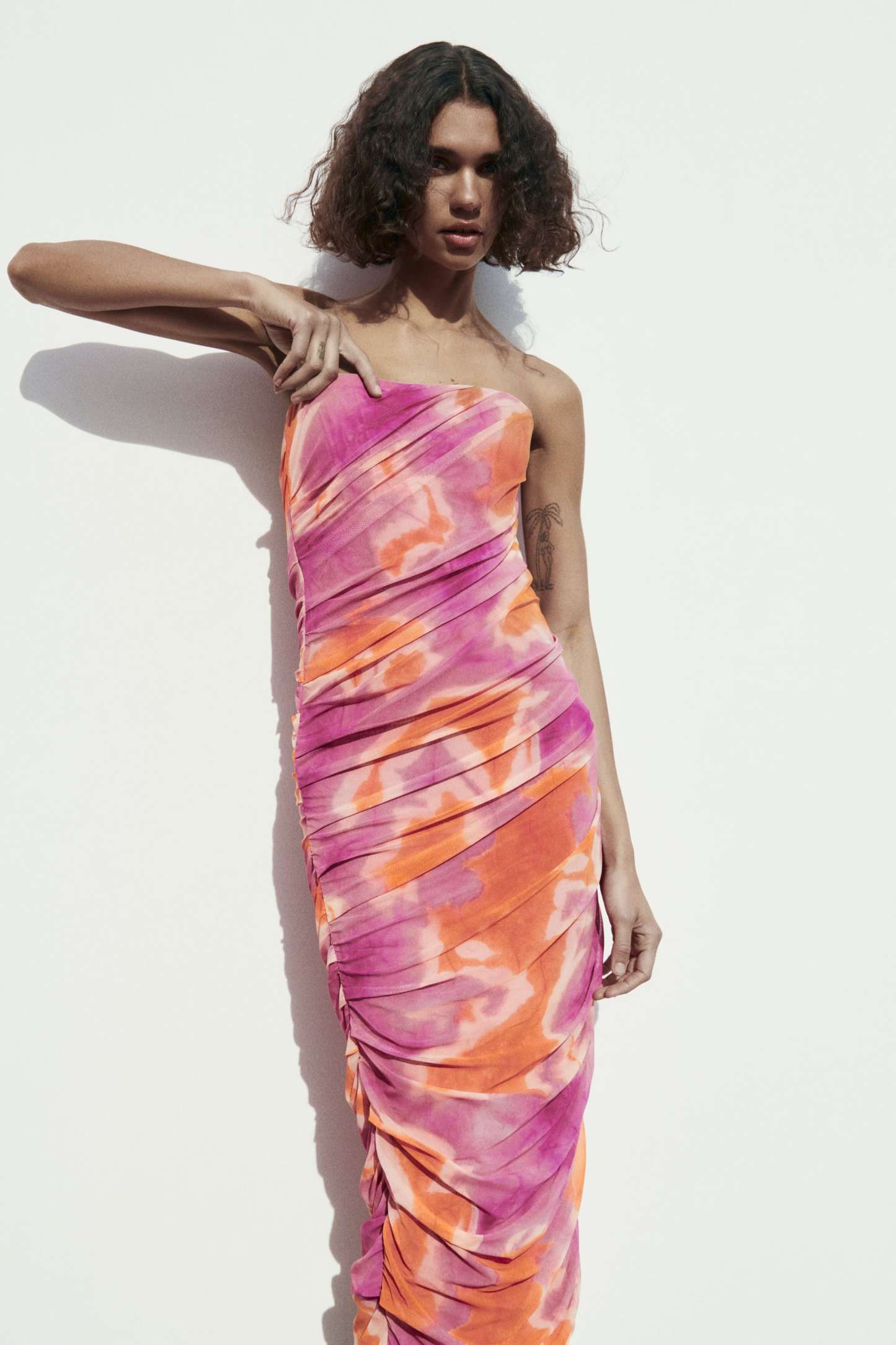 Green Sleeveless Printed Midi Dress