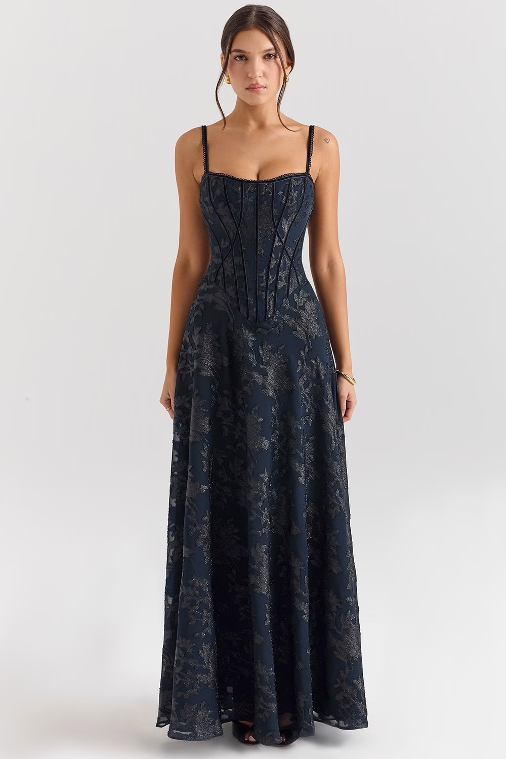 Gilded Navy Evening Gown
