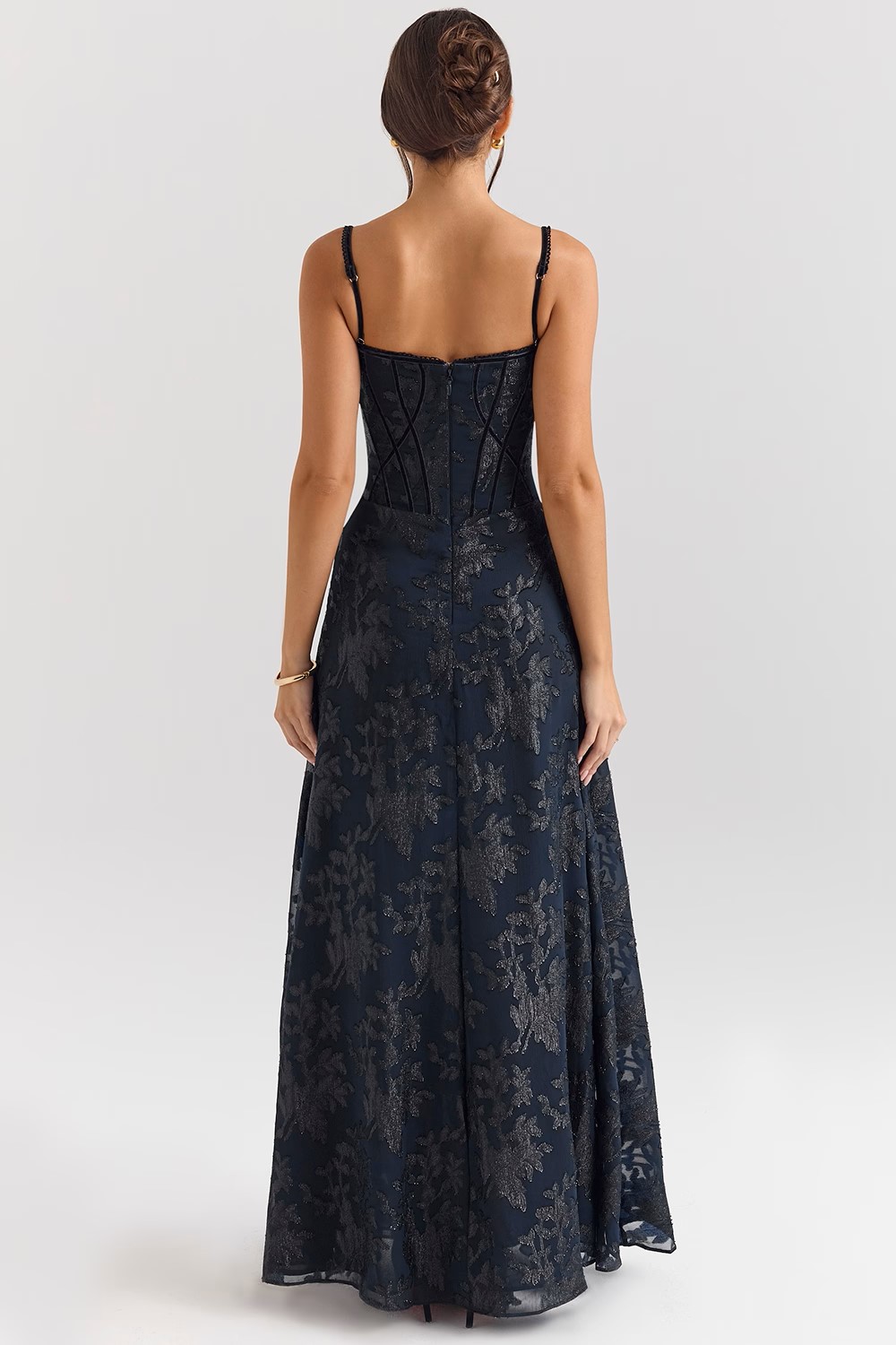Gilded Navy Evening Gown