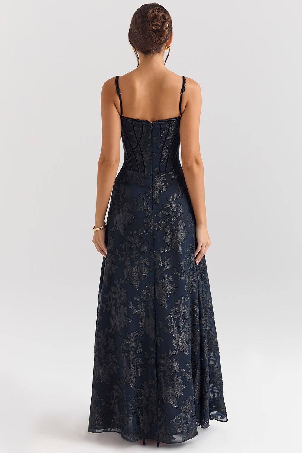 Gilded Navy Evening Gown