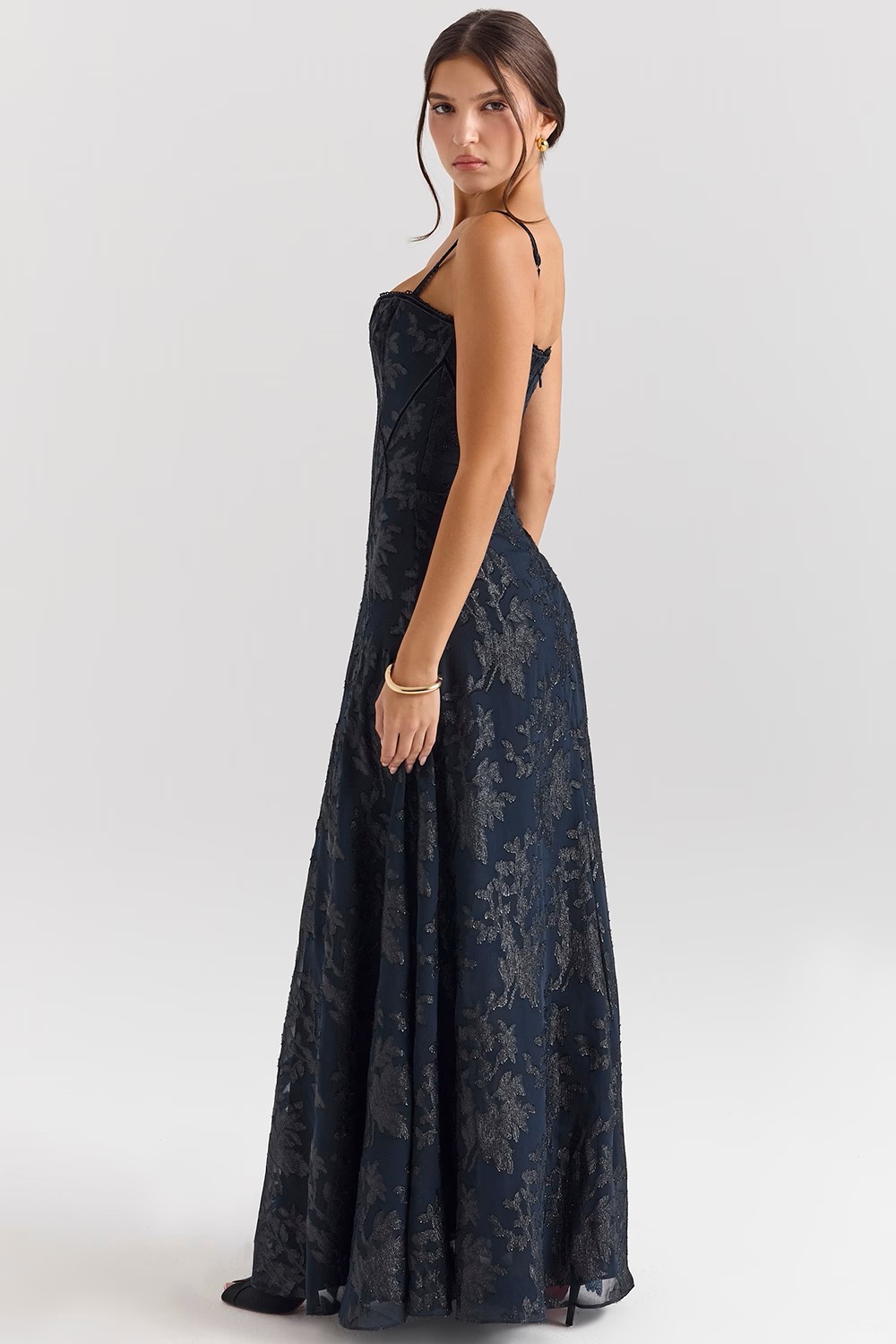 Gilded Navy Evening Gown