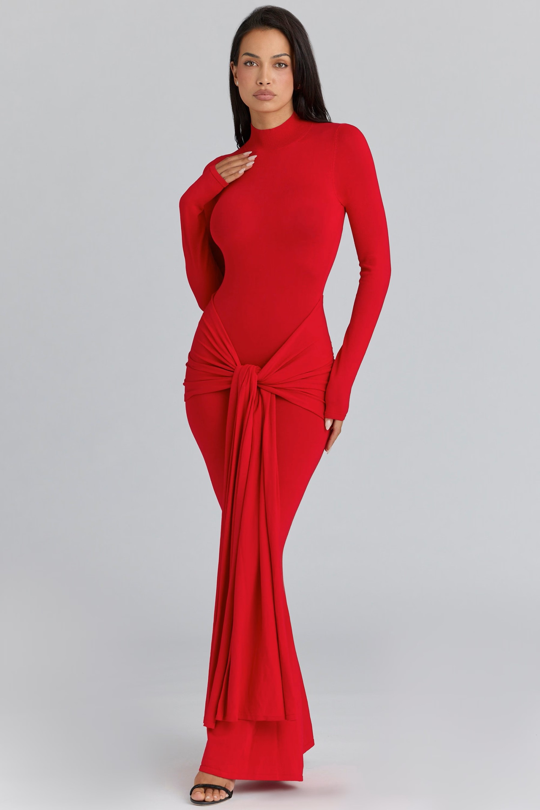 Sexy Cinched Red Formal Gown