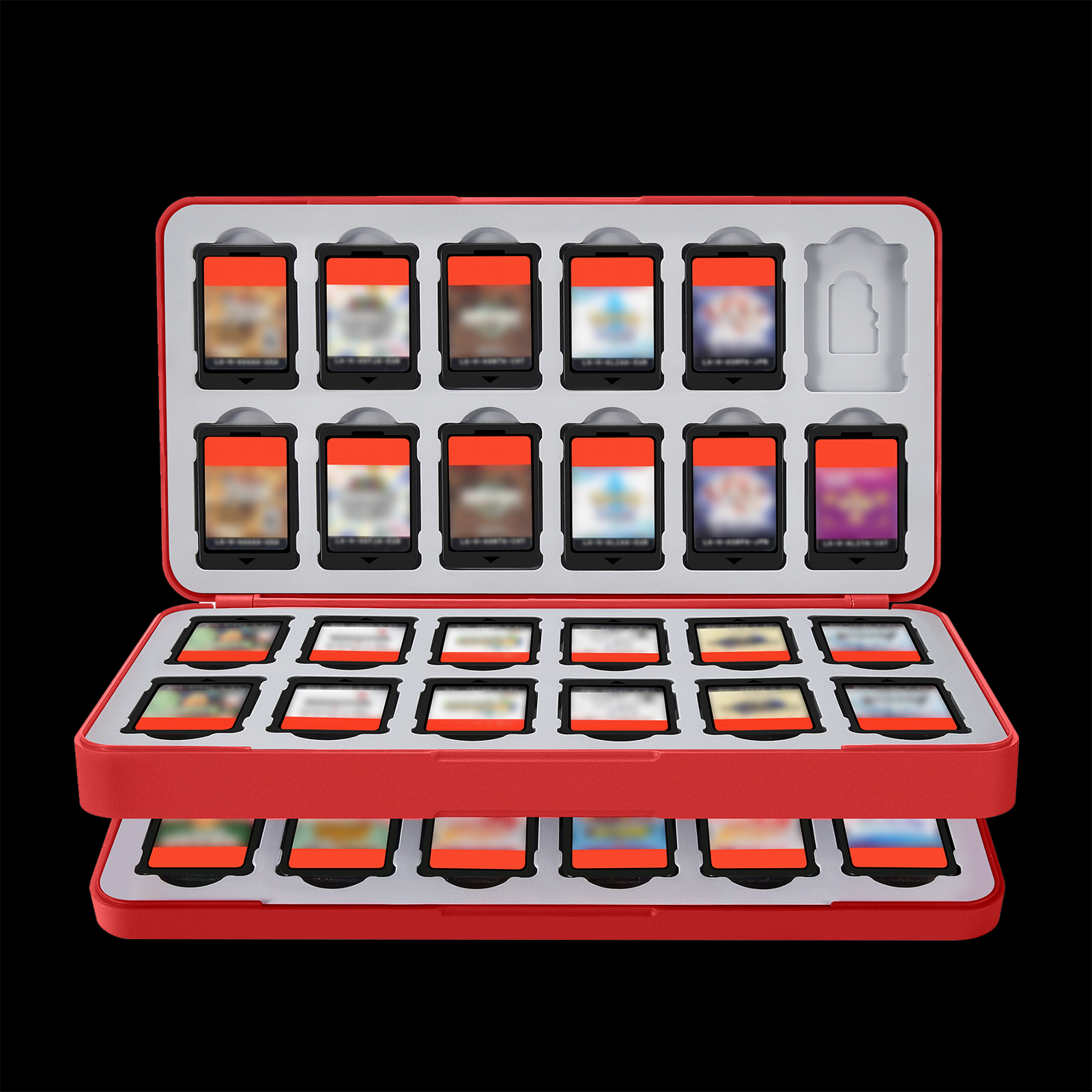 FUNLAB Switch Game Storage with 48 Card Slots - Red-FUNLAB