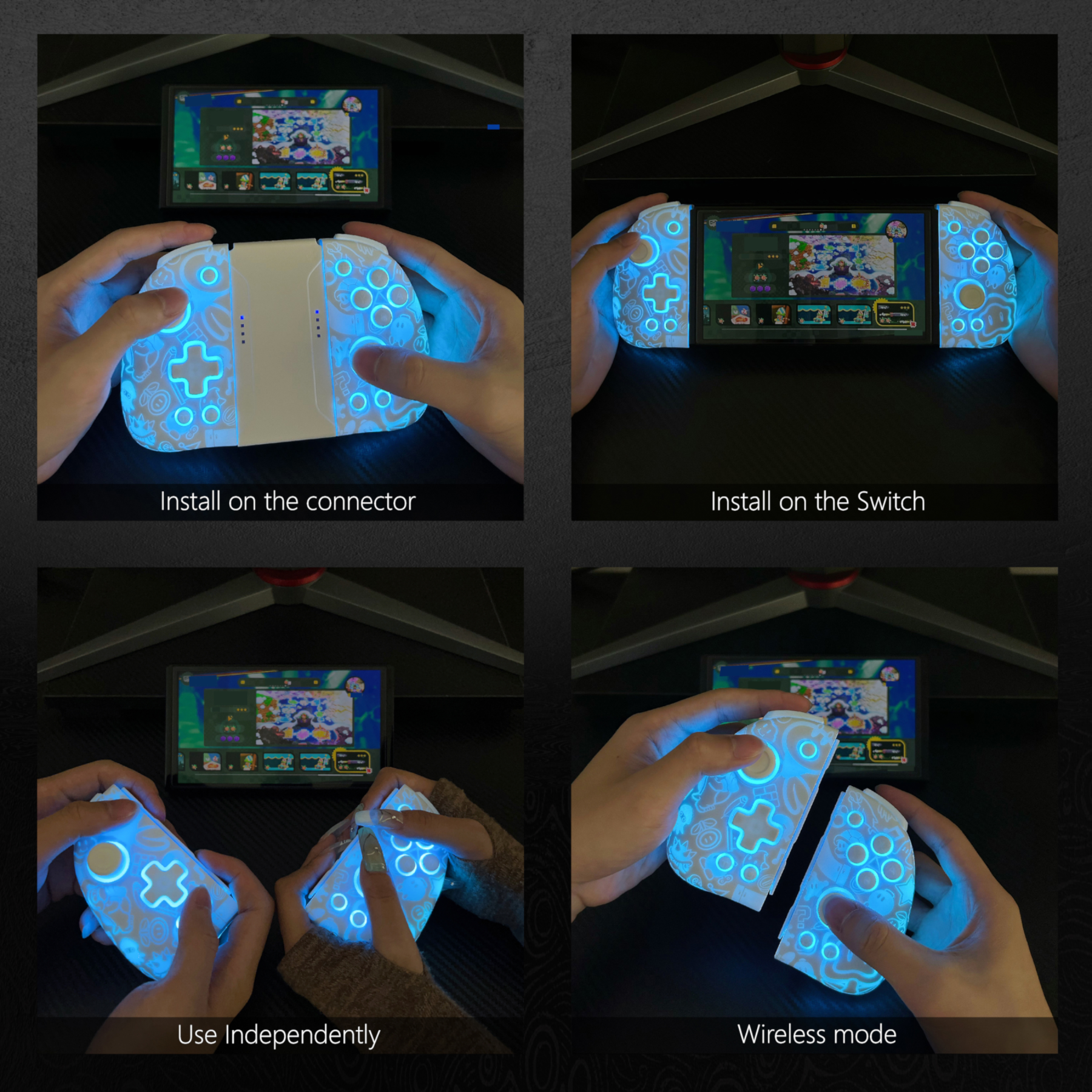 FUNLAB Luminous Wireless Joy-pad for Switch/Switch OLED - Wonder-FUNLAB