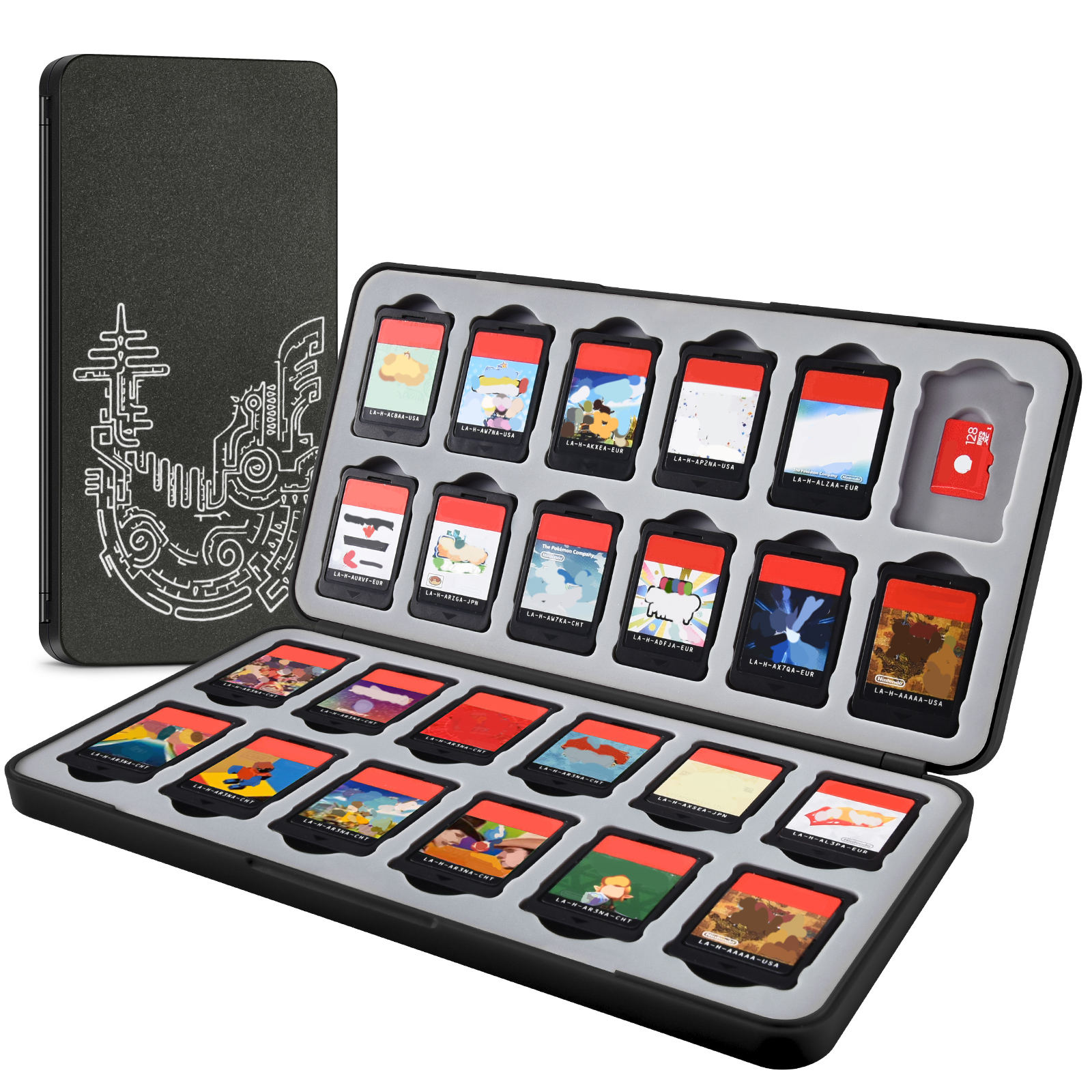 FUNLAB 24 Switch Game Cards Case - Gray Black