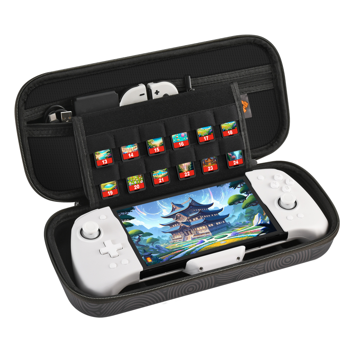 FUNLAB Games Guardian Switch Carrying Case with Joypad Storage - Black