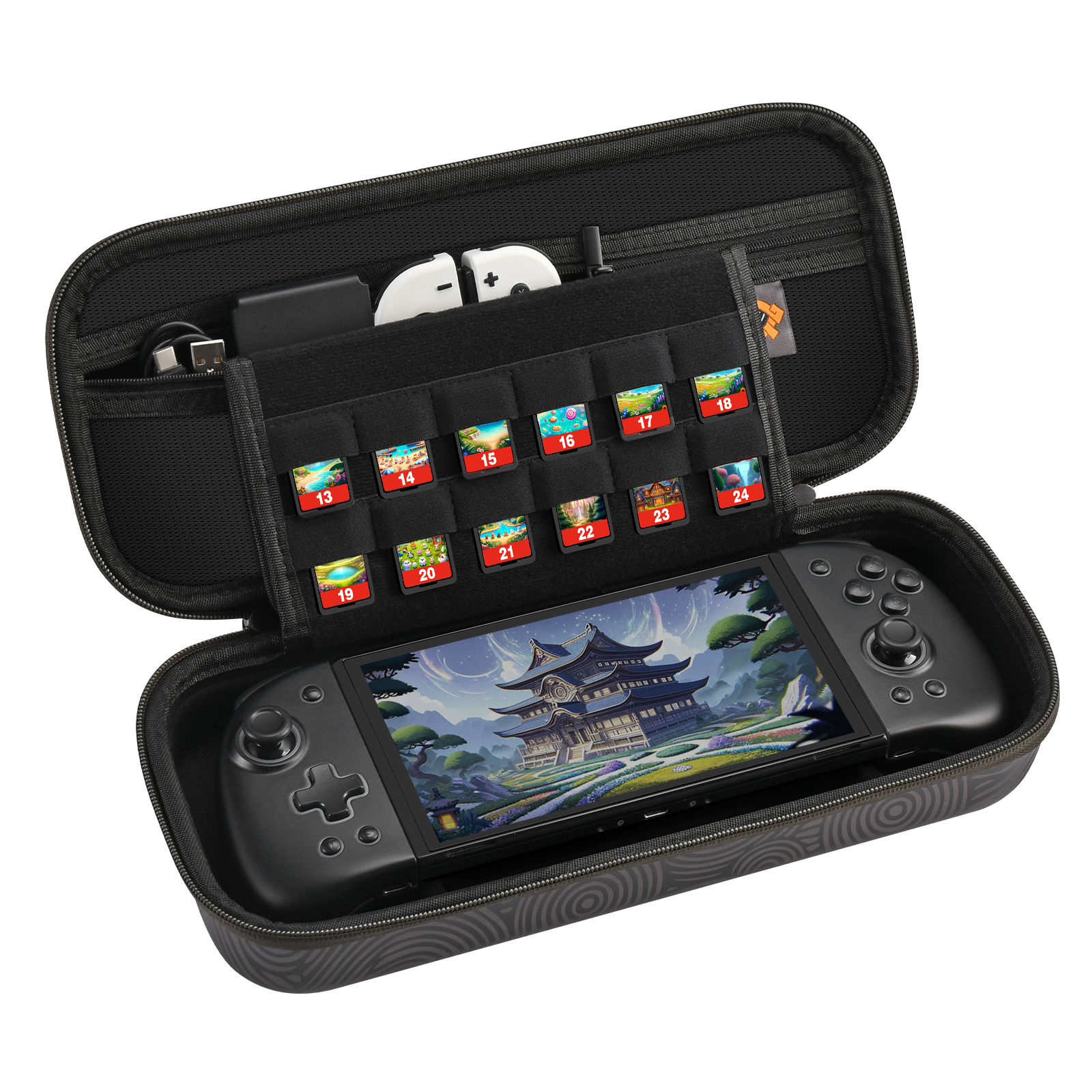 FUNLAB Games Guardian Switch Carrying Case with Joypad Storage - Black