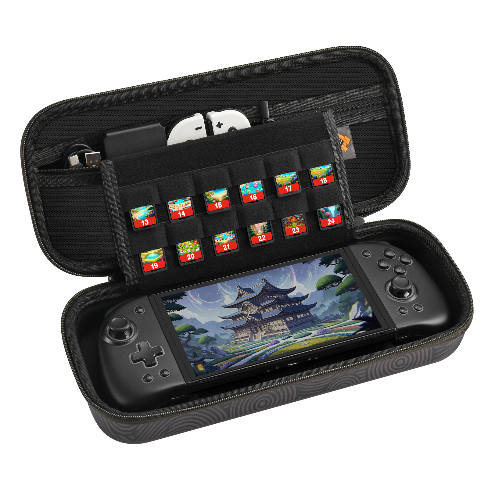 FUNLAB Games Guardian Switch Carrying Case with Joypad Storage - Black