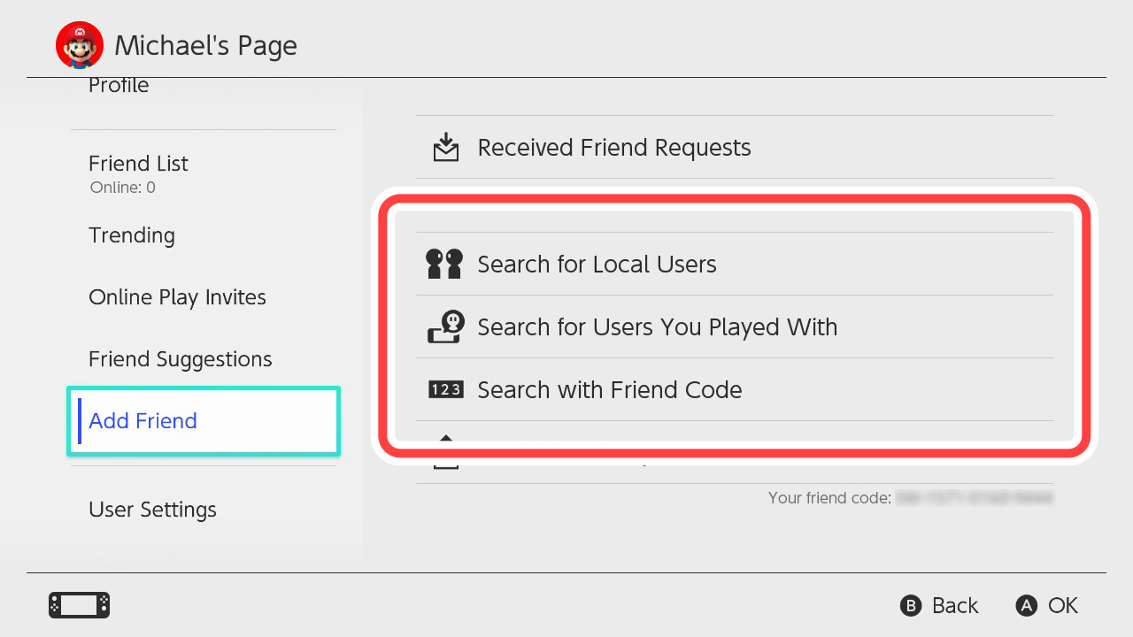 How to add friends on Nintendo Switch
