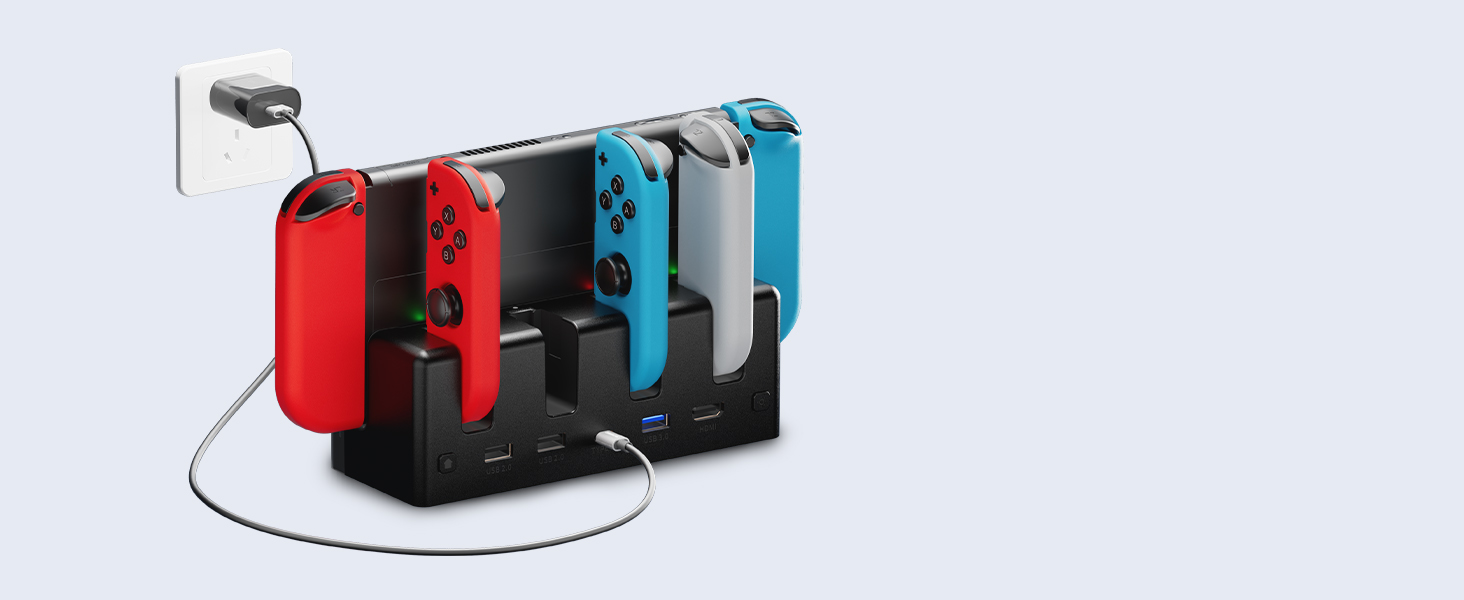 FUNLAB Lumindock Switch Docking Station with Joy-Con charger