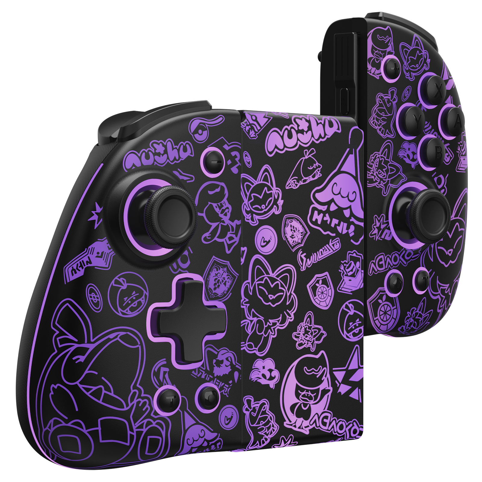 FUNLAB Lumingrip Joy-Con Charging Grip - Scarlet & Violet
