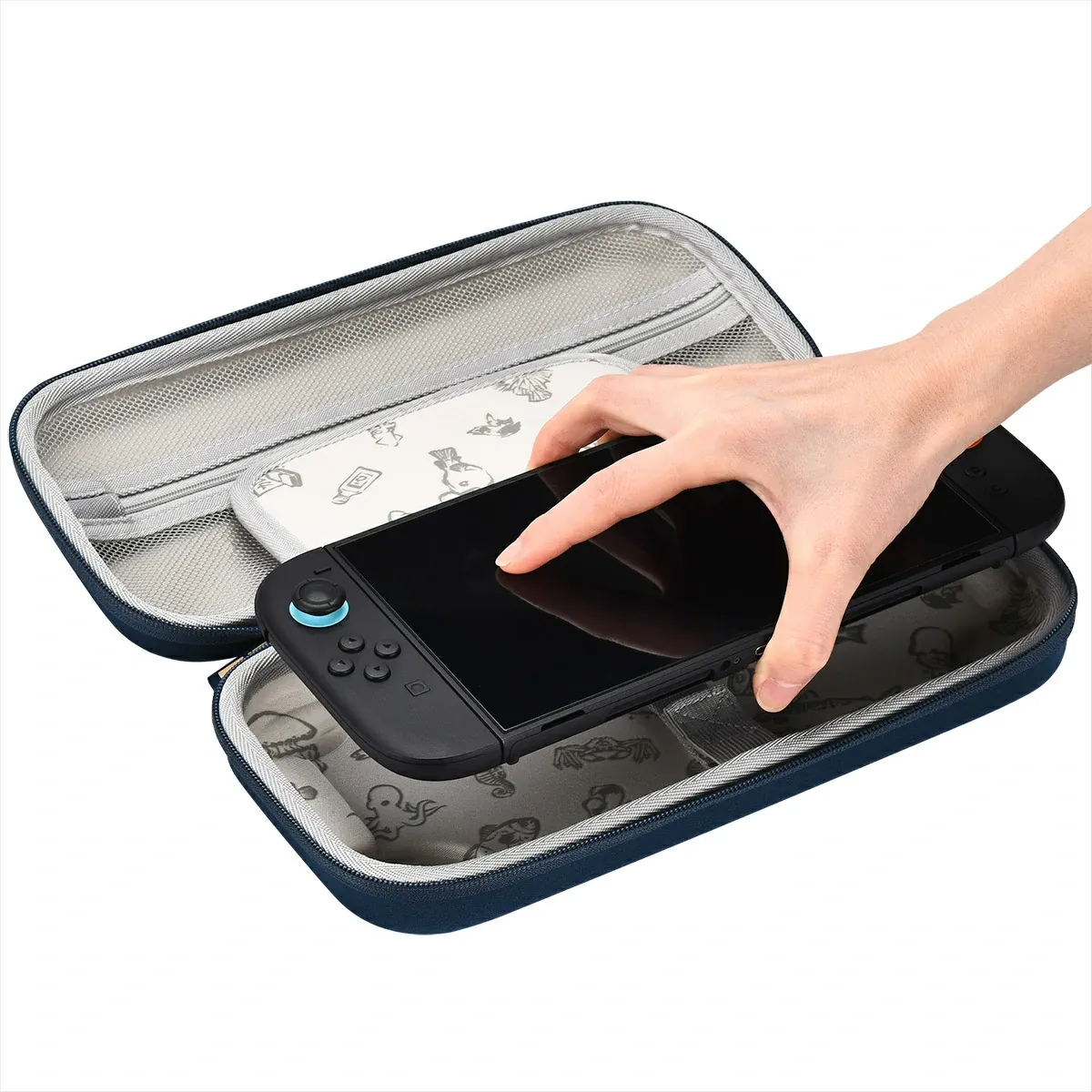 FUNLAB FunCase Mix Switch 2 Carrying Case -Dark blue-DAVE THE DIVER