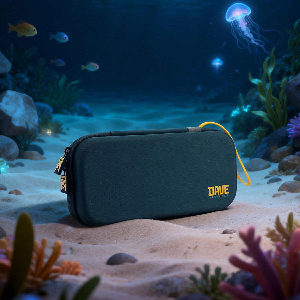 FUNLAB FunCase Mix Switch 2 Carrying Case -Dark blue-DAVE THE DIVER