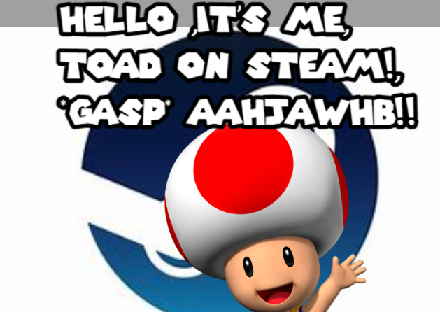 Super Mario on PS4 meme Toad on Steam