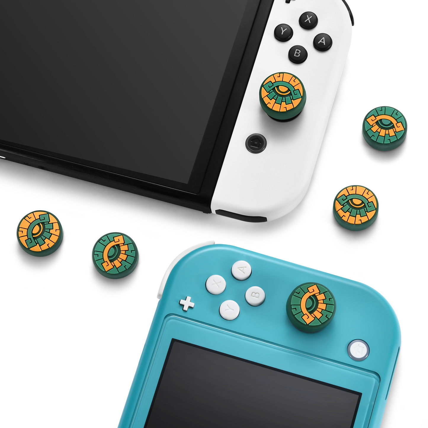 FUNLAB Switch Thumb Grips - Green & Yellow Eyes