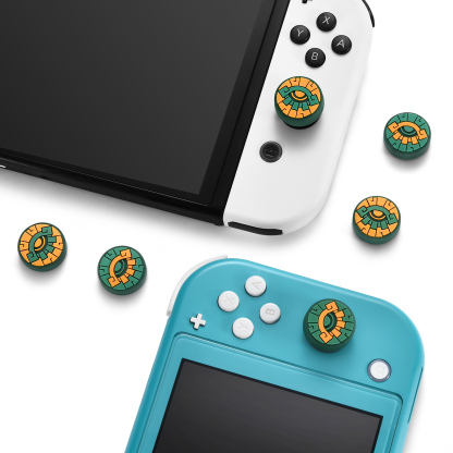 FUNLAB Switch Thumb Grips - Green & Yellow Eyes
