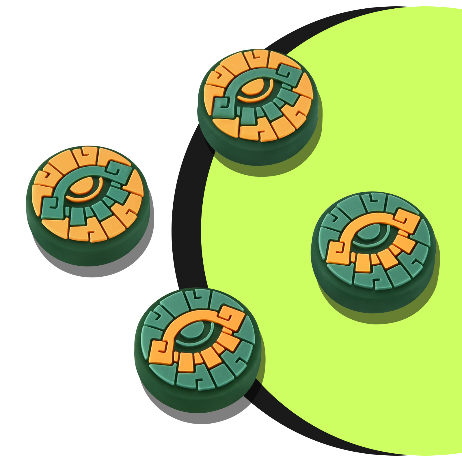 FUNLAB Switch Thumb Grips - Green & Yellow Eyes