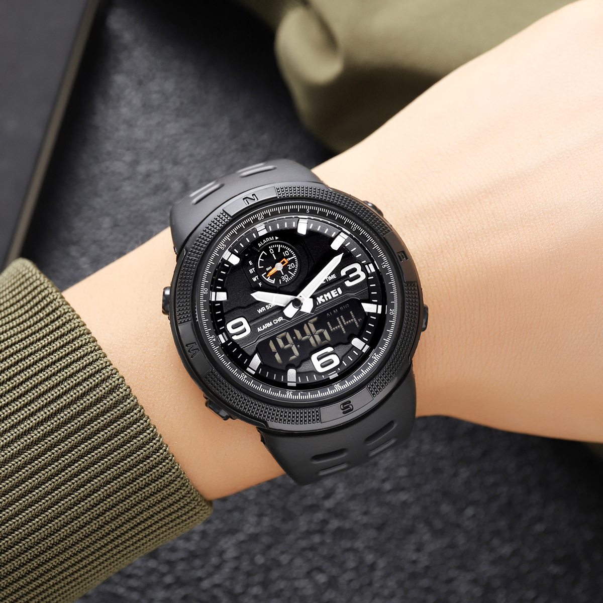 SKMEI 1655 Popular Dual Time Digital Watch