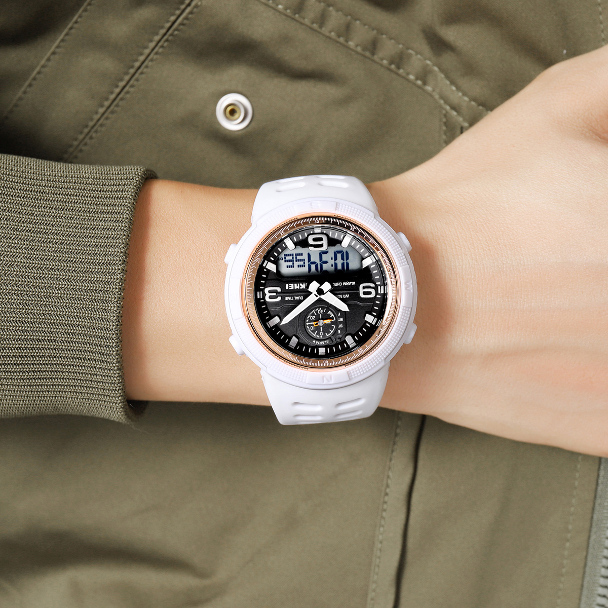 SKMEI 1655 Popular Dual Time Digital Watch