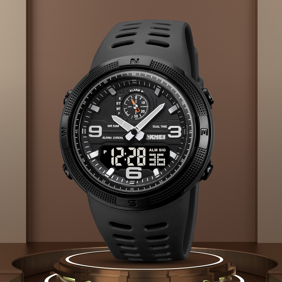 SKMEI 1655 Popular Dual Time Digital Watch