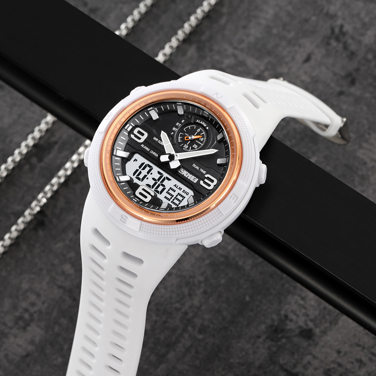 SKMEI 1655 Popular Dual Time Digital Watch