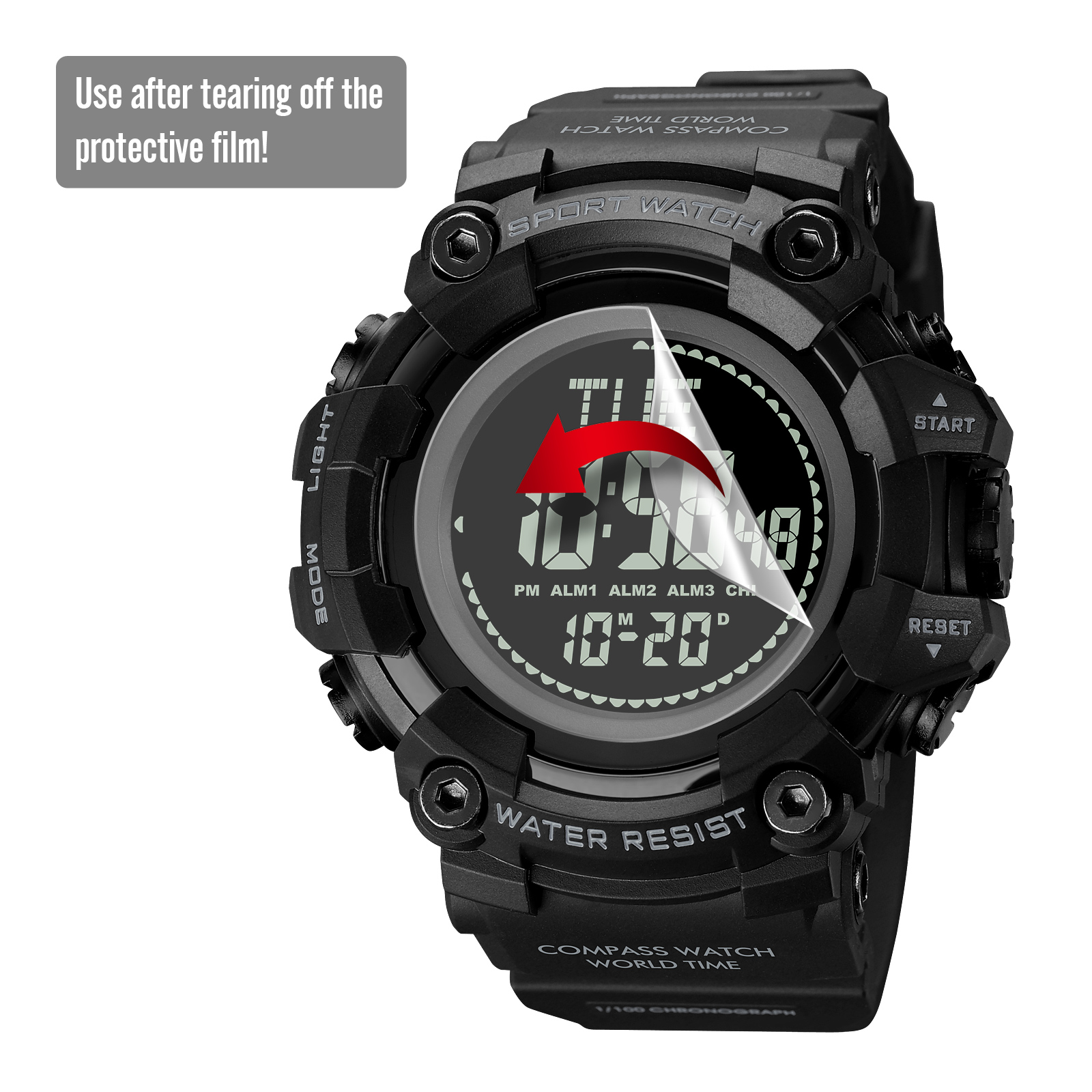 SKMEI 2037 DIGITAL COMPASS WATCH