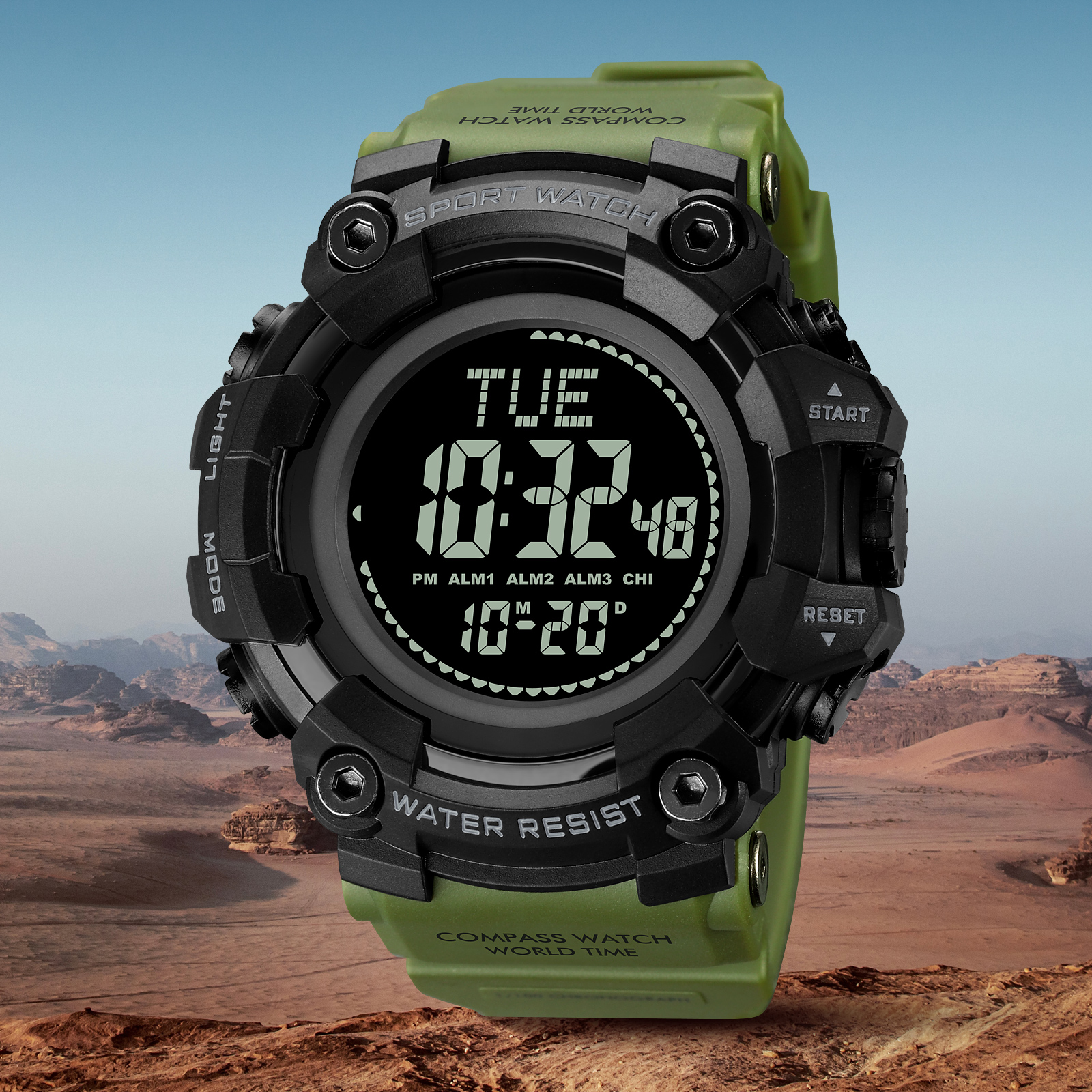 SKMEI 2037 DIGITAL COMPASS WATCH