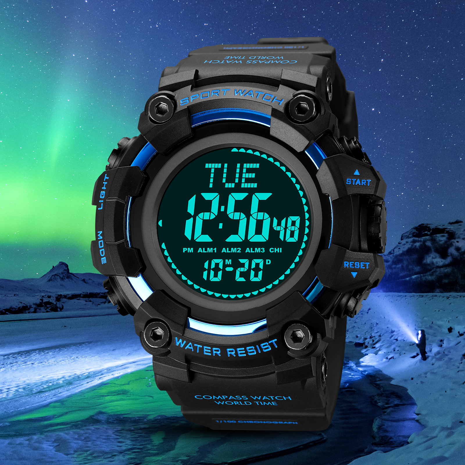 SKMEI 2037 DIGITAL COMPASS WATCH