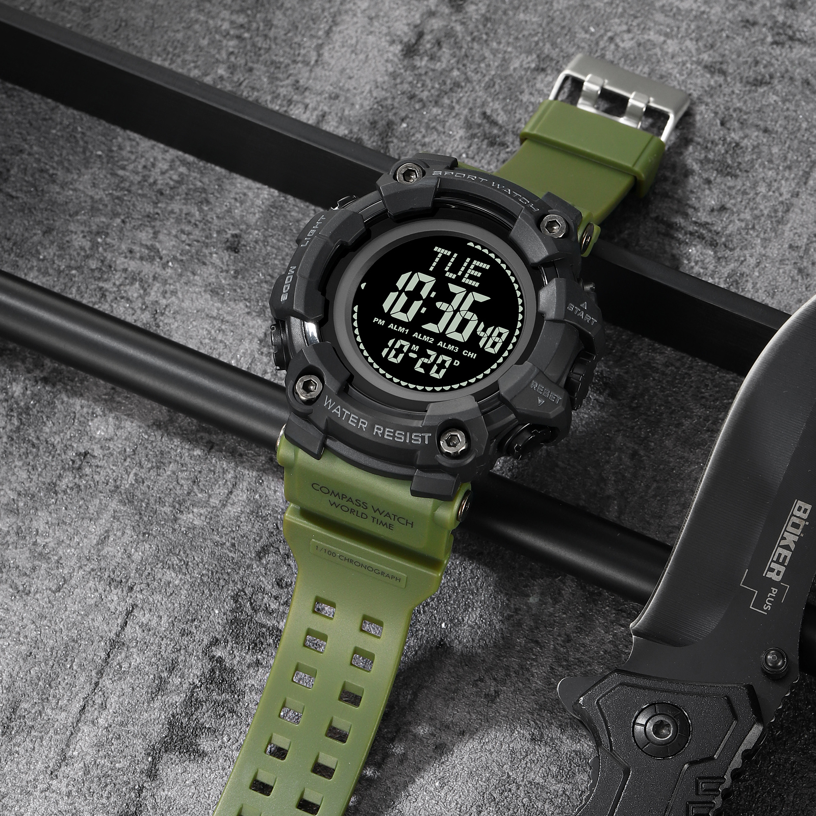 SKMEI 2037 DIGITAL COMPASS WATCH