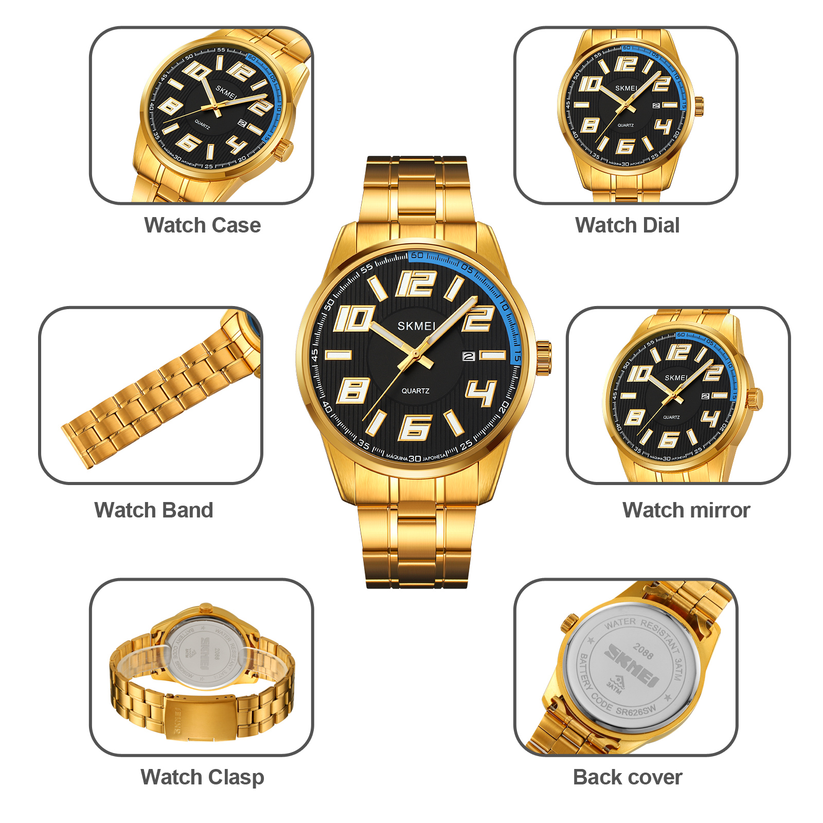 2088 skmei quarts man watch