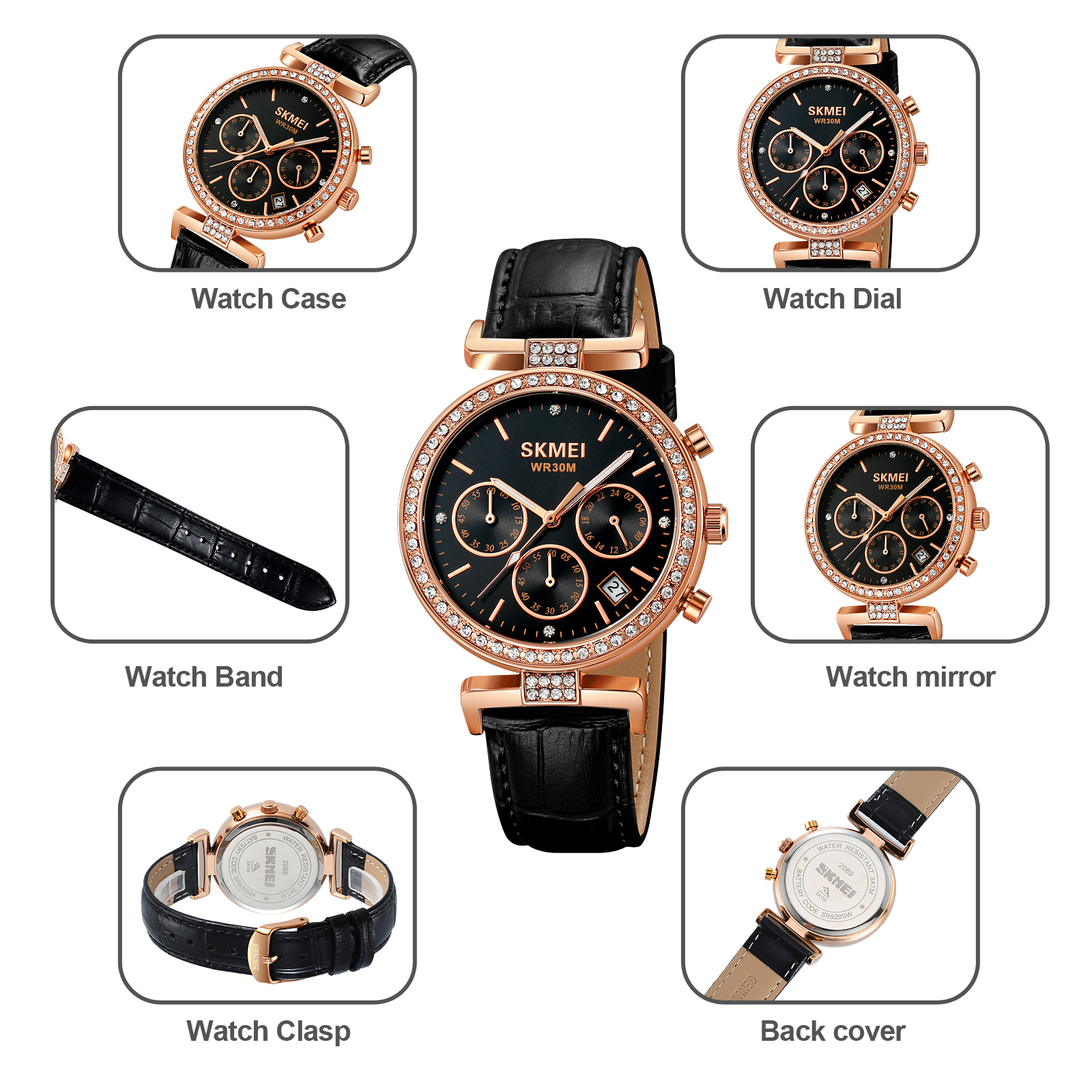 skmei 2089 fashion lady quartz wristwatches