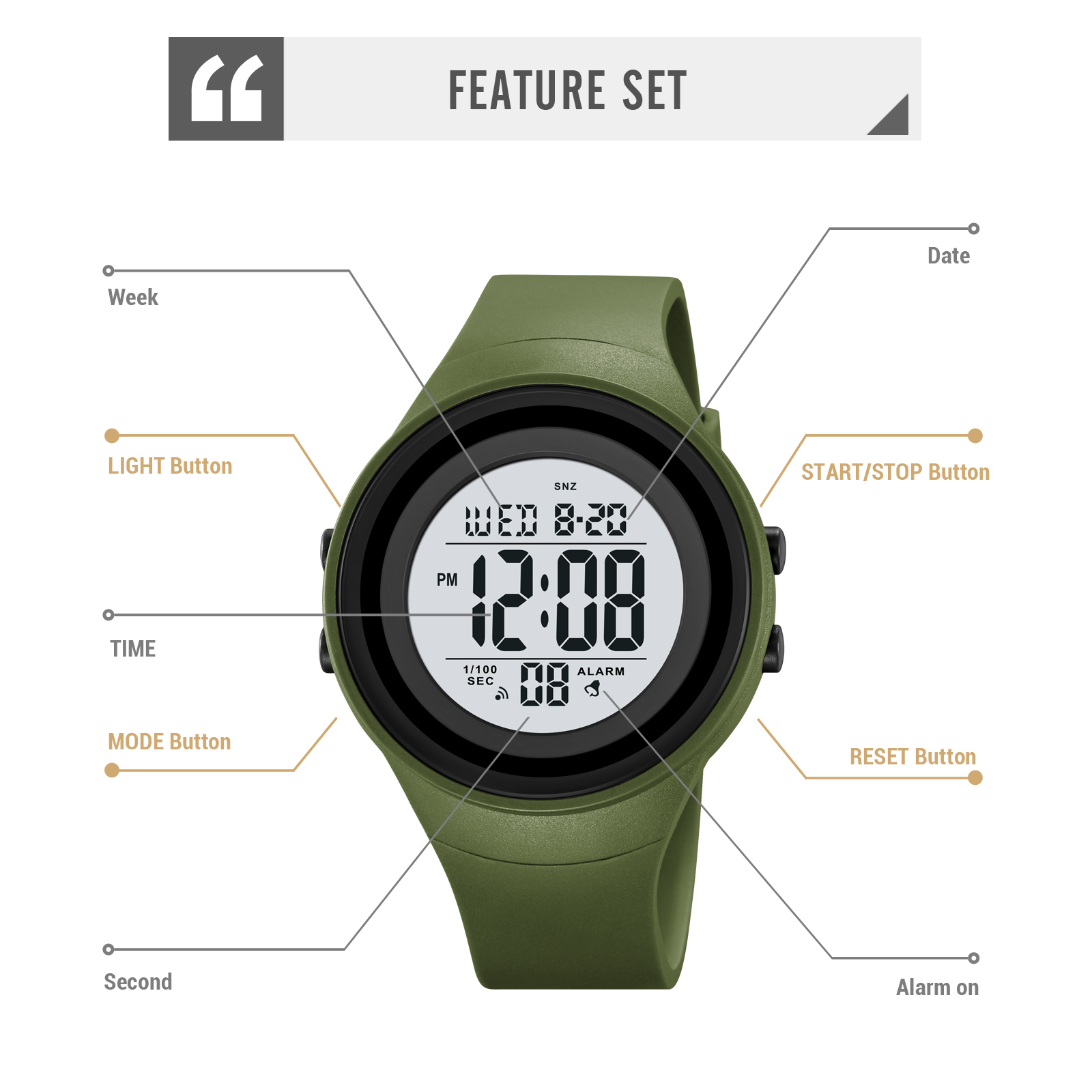 SKMEI 2093 DIGITAL SPORT WATCH
