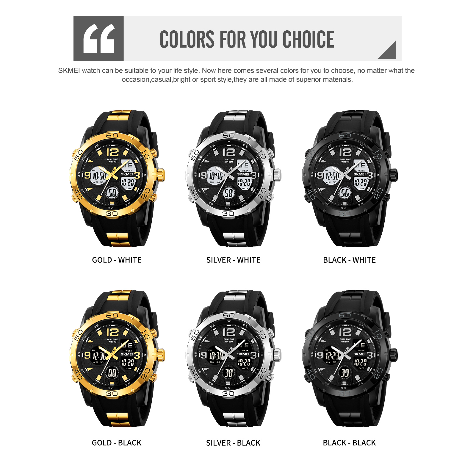 SKMEI 2102 silicon band watch