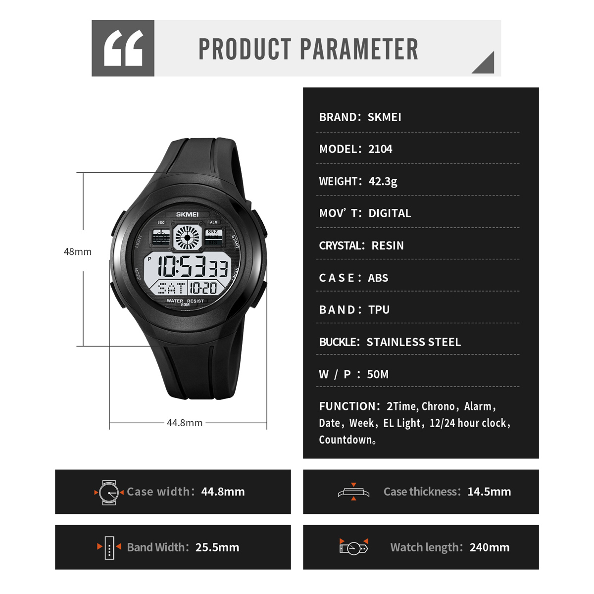 SKMEI 2104 Electronic watch