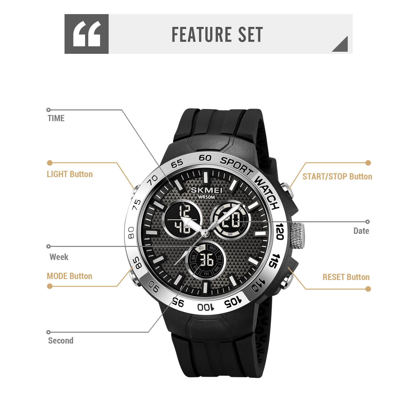 skmei 2106 new fashion sports watches