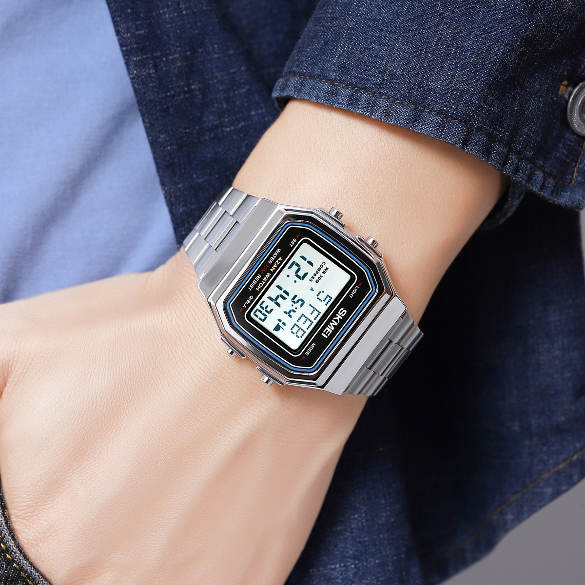 SKMEI 2113 AZAN DIGITAL WATCH