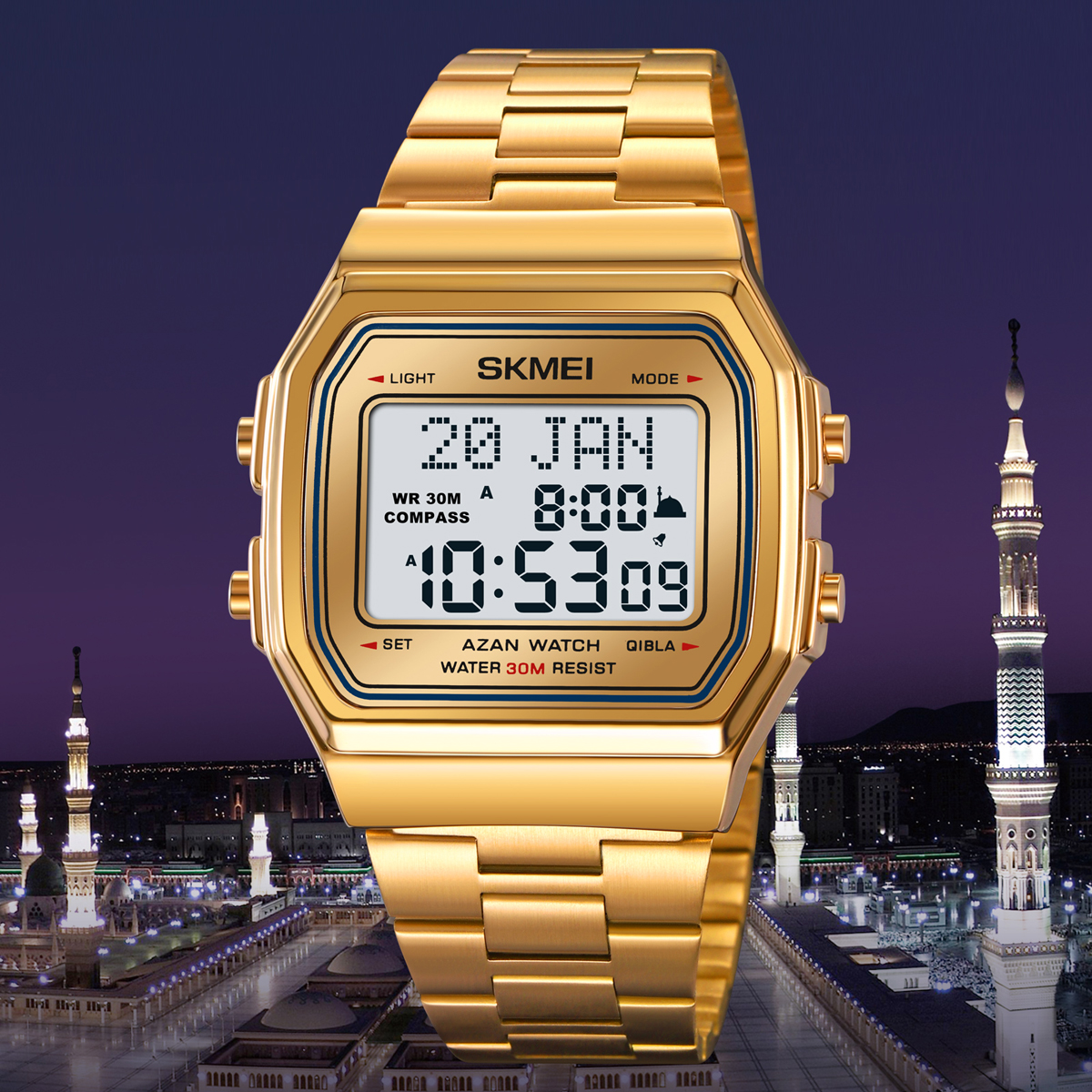 SKMEI 2113 AZAN DIGITAL WATCH