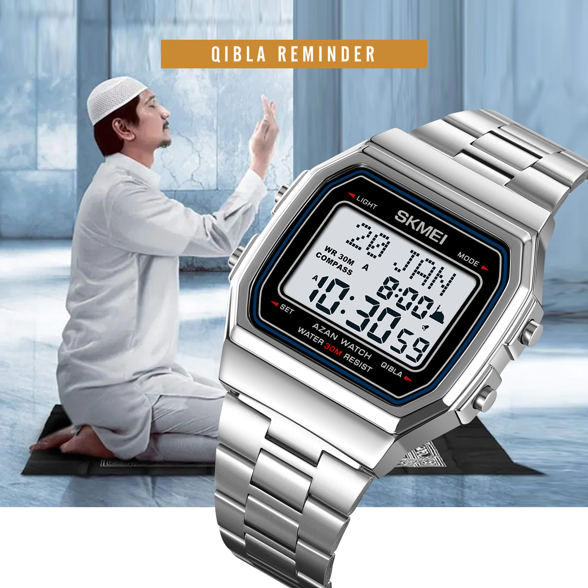 SKMEI 2113 AZAN DIGITAL WATCH