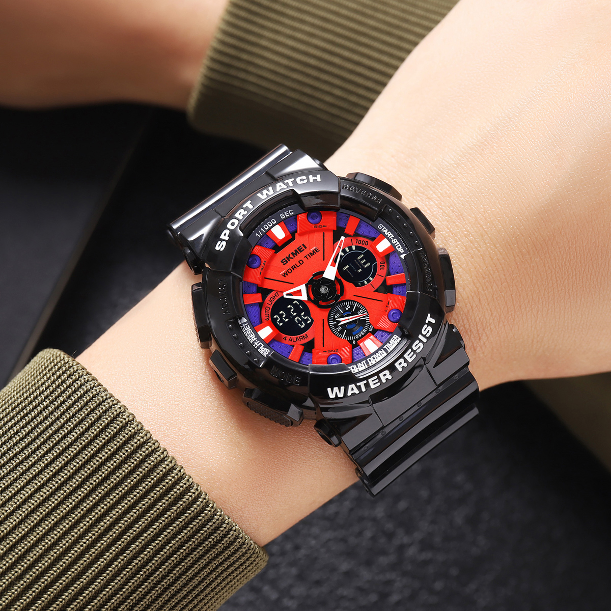 Reloj Digital Skmei 2118 Mens Sport High Quality Wholesale Multifunctional Chronograph Watches Wrist New Design Wristwatch