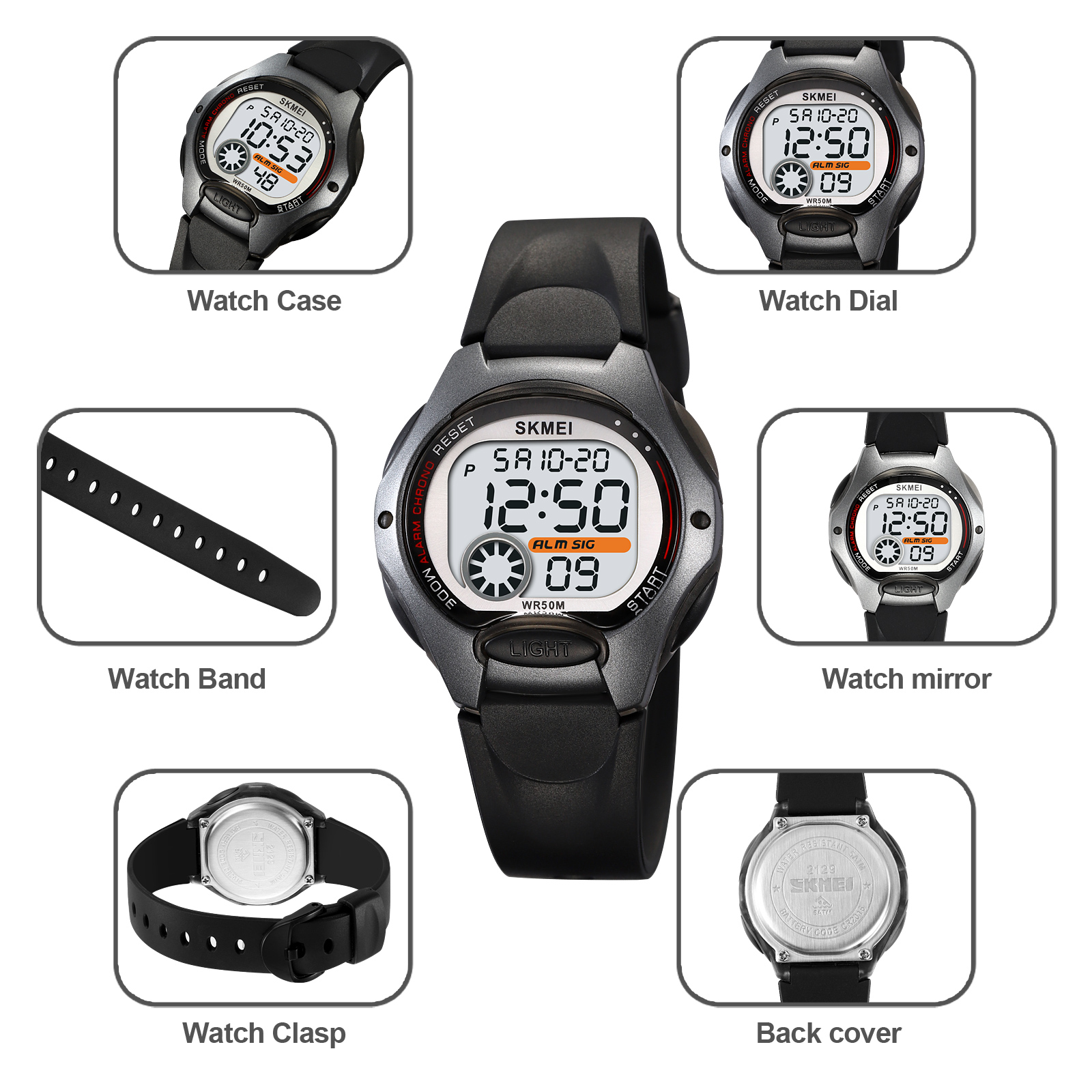 SKMEI 2129 kids digital sports watch