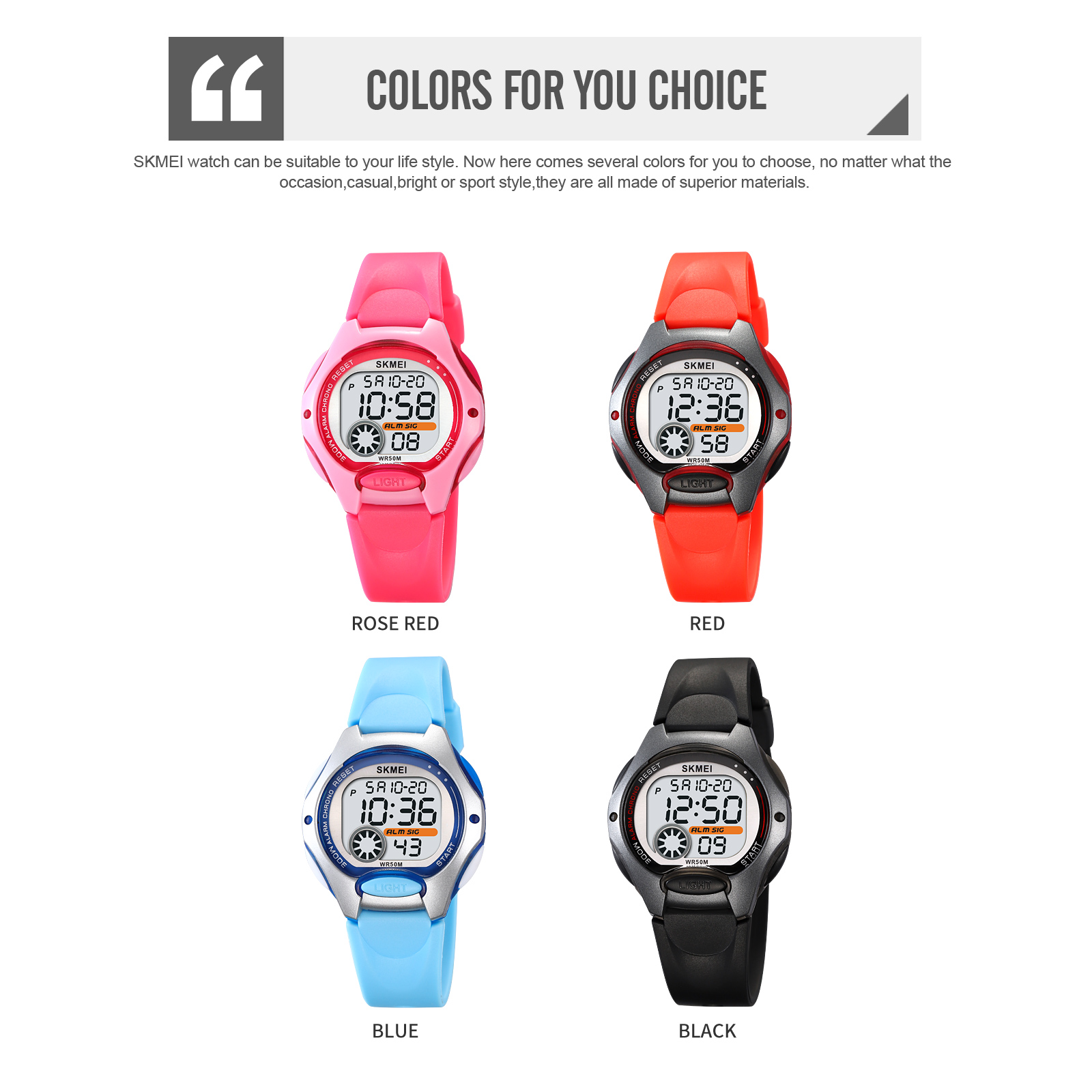 SKMEI 2129 kids digital sports watch